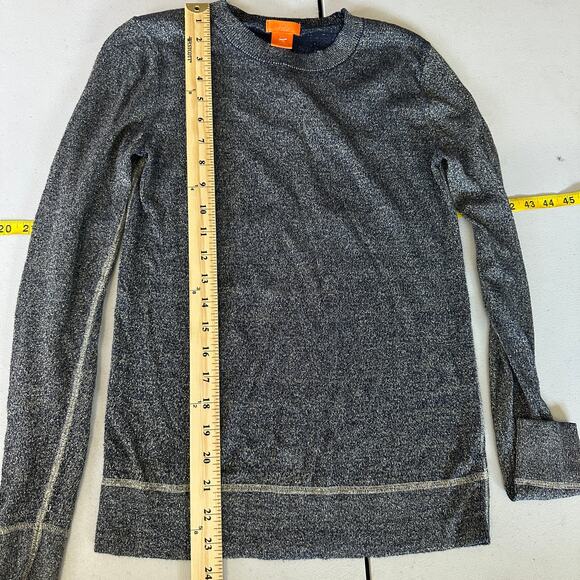 Joe Fresh Women's Polyester Blue/Gold Sparkled Crew Neck Sweater Size SP - Picture 3 of 5